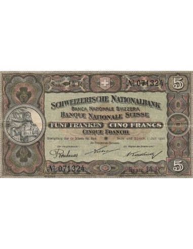 Suisse 5 francs 1922