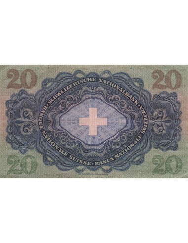 Suisse 20 francs 1944
