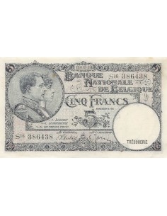 Belgique 5 francs 1938