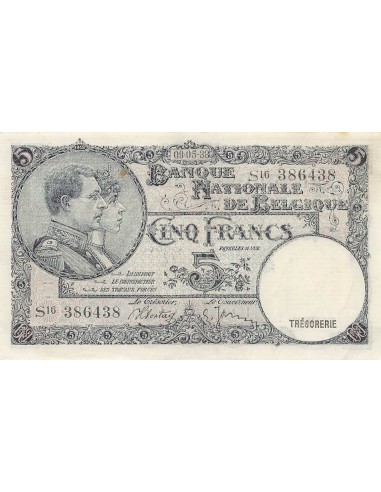 Belgique 5 francs 1938