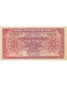 Belgique 5 francs 1943
