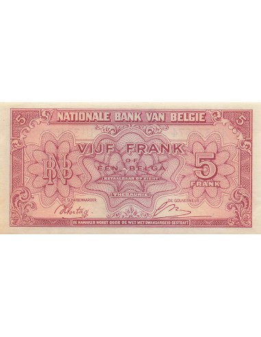 Belgique 5 francs 1943