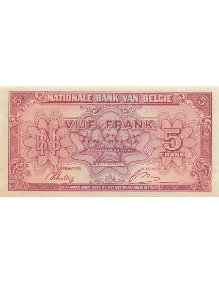 Belgique 5 francs 1943