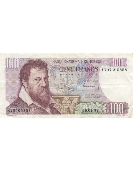 Belgique 100 francs 1972
