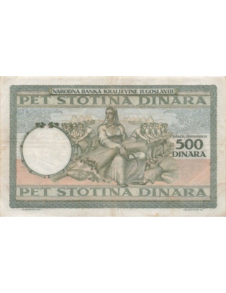 Yougoslavie 500 dinara 1935