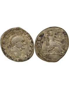 Rome Empire Vespasien Empereur Assis 1 denier Argent 74 R Rome