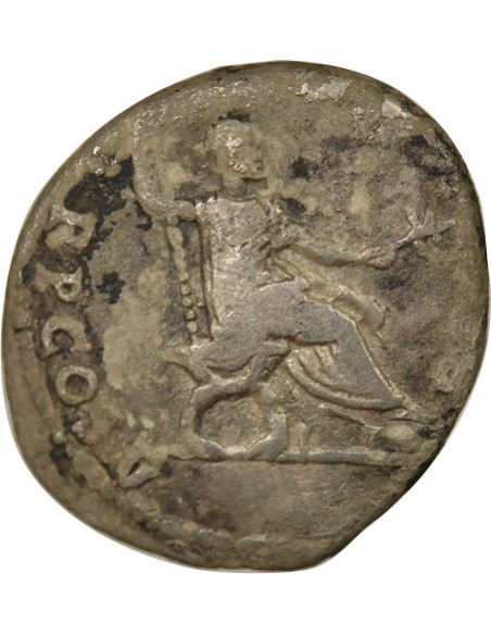 Rome Empire Vespasien Empereur Assis 1 denier Argent 74 R Rome