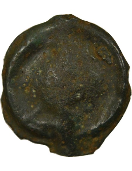 Gaule (Turons) A la Tête Diabolique 1 potin Potin 80 à 50 AV JC