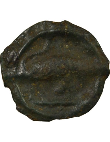 Gaule (Turons) A la Tête Diabolique 1 potin Potin 80 à 50 AV JC