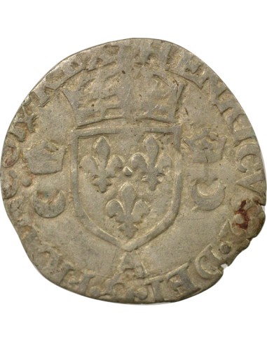 Henri II Aux Croissants 1 douzain Billon 1550 A - Paris