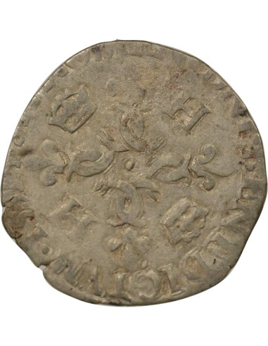 Henri II Aux Croissants 1 douzain Billon 1550 A - Paris