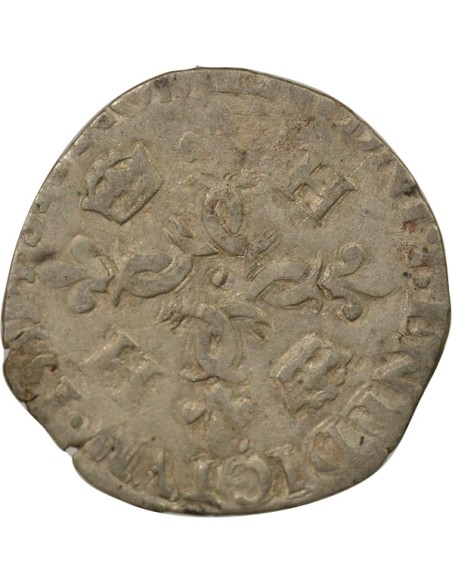 Henri II Aux Croissants 1 douzain Billon 1550 A - Paris