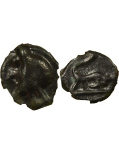 Gaule (Turons) A la Tête Diabolique 1 potin Potin Ie Siècle AV JC