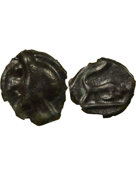 Gaule (Turons) A la Tête Diabolique 1 potin Potin Ie Siècle AV JC