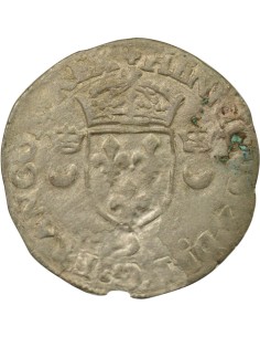 Henri II Aux Croissants 1 douzain Billon 1551 D Lyon 2