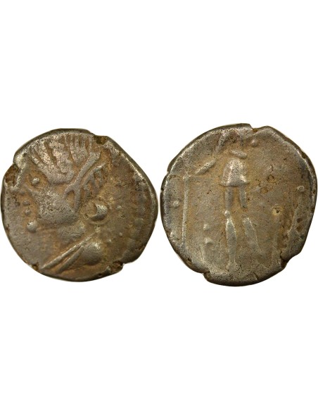 Gaule (Eduens) VIIPOTAL 1 denier Argent 60-50 Av JC Bibactre