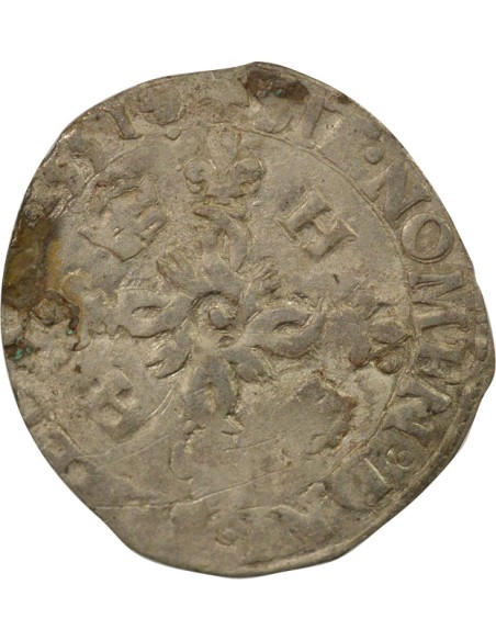 Henri II Aux Coissants 1 douzain Billon 1551 F Angers