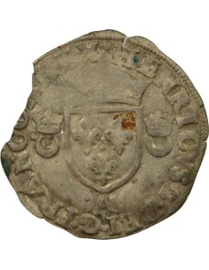 Henri II Aux Croissants 1 douzain Billon 1550 A - Paris 2