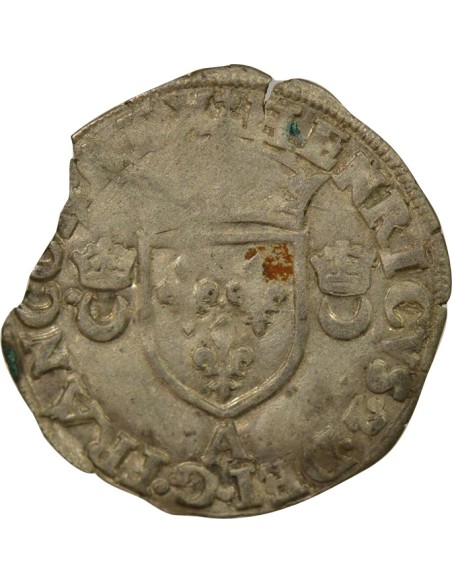 Henri II Aux Croissants 1 douzain Billon 1550 A - Paris