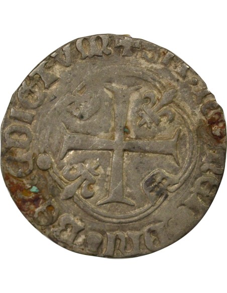 François Ier A la Couronne 1 blanc à la couronne Billon 1515-1540 B Rouen