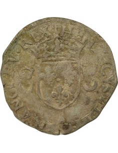 Henri II Aux Croissants 1 douzain Billon 1553 S Troyes 2