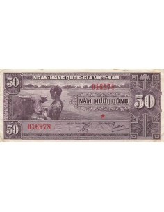 Vietnam du Sud 50 Dong - ND (1956) - Remplacement - P.7 50 dong 1956