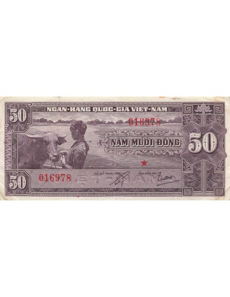 Vietnam du Sud 50 Dong - ND (1956) - Remplacement - P.7 50 dong 1956