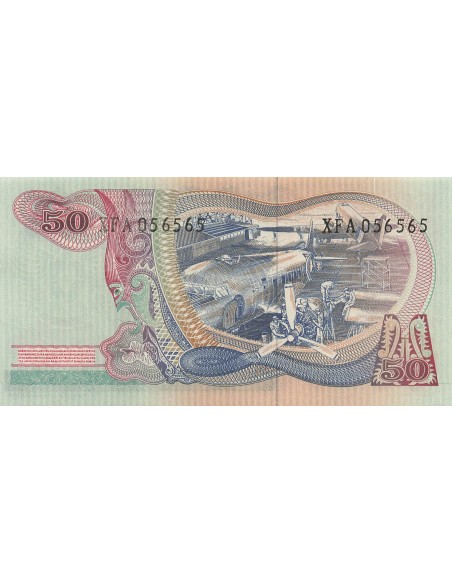 Indonésie 50 Rupiah - 1968 - Remplacement - P.107 50 rupiah 1968