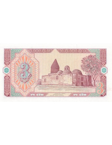 Ouzbékistan 3 Som - 1994 - Remplacement - P.74 3 som 1994
