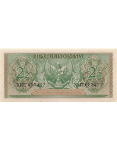 Indonésie 2 1/2 Rupiah - 1956 - Remplacement - P.75 2 2