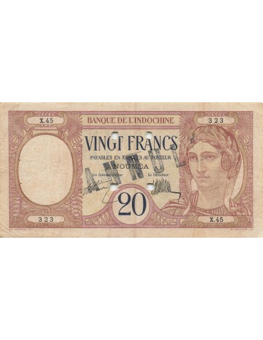 Nle Calédonie 20 Francs - ND (1929) - Annulé - P.37a 20 francs 1929