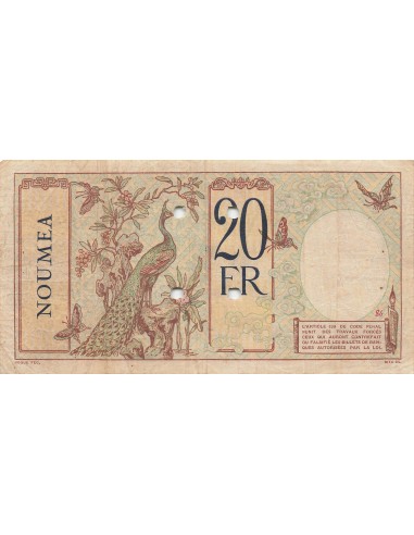 Nle Calédonie 20 Francs - ND (1929) - Annulé - P.37a 20 francs 1929