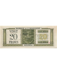 Nle Calédonie 20 Francs - ND (1944) - Annulé - P.49 20 francs 1944 2