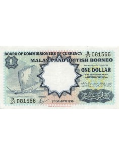 Malaya et Bornéo 1 Dollar - 1959 - P.8A 1 dollar 1959