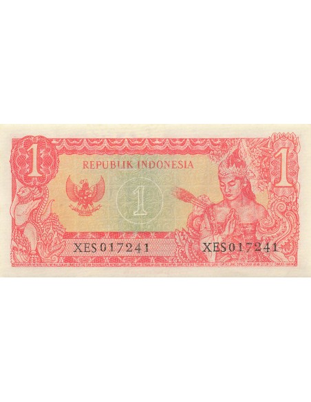 Indonésie 1 Rupiah - 1964 - Remplacement - P.80 1 rupiah 1964