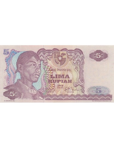 Indonésie 5 Rupiah - 1968 - Remplacement - P.104 5 rupiah 1968