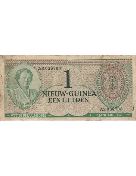 Nouvelle-Guinée Néerlandaise Juliana 1 Gulden - Juliana - 1950 - P.4 1 gulden 1950