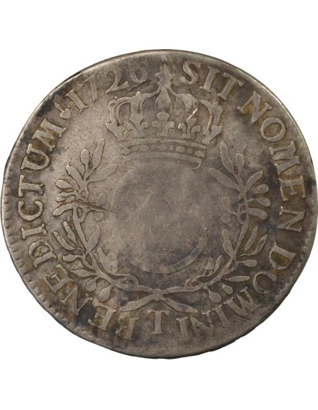 Louis XV au Buste Habillé 1 ecu Argent 1726 T Nantes