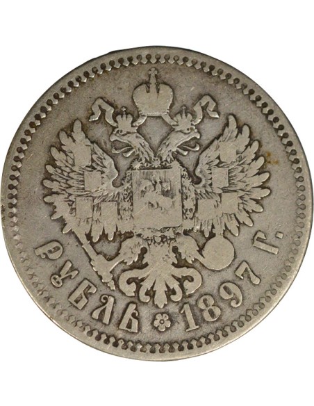 Russie Nicolas II Nicolas II - Rouble Argent - 1897 Bruxelles 1 rouble Argent 1897 B. Bruxelles