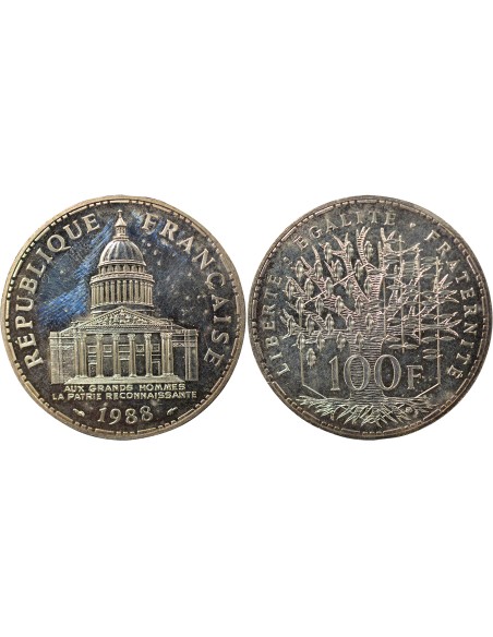 Pantheon 100 francs Argent 1988 Pessac