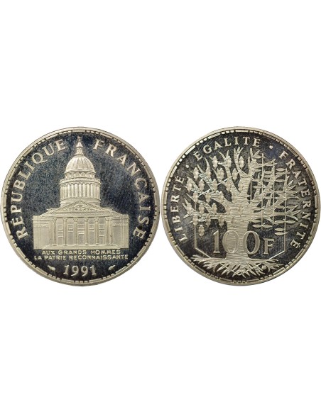 Panthéon 100 francs Argent 1991 Pessac