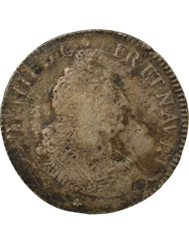 Louis XIV aux Huit L 1/2 ecu Argent 1704 O Riom