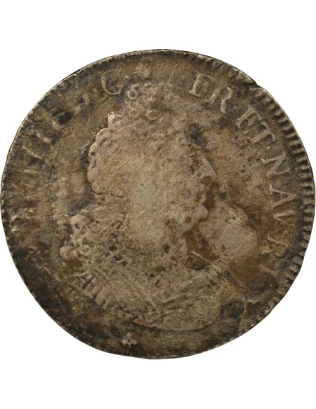 Louis XIV aux Huit L 1/2 ecu Argent 1704 O Riom