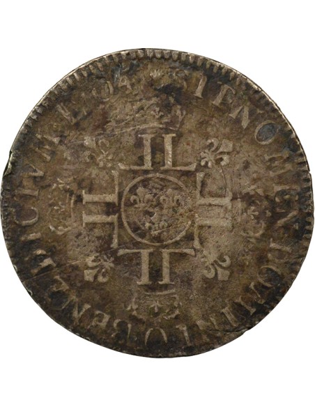 Louis XIV aux Huit L 1/2 ecu Argent 1704 O Riom