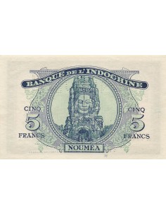 Nle Calédonie 5 Francs - ND (1944) - Annulé - P.48 5 francs 1944 2