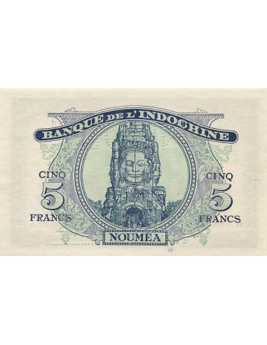 Nle Calédonie 5 Francs - ND (1944) - Annulé - P.48 5 francs 1944