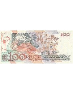 Brésil 100 Cruzeiros - ND (1990) - Remplacement - P.224 100 cruzeiros 1990 2