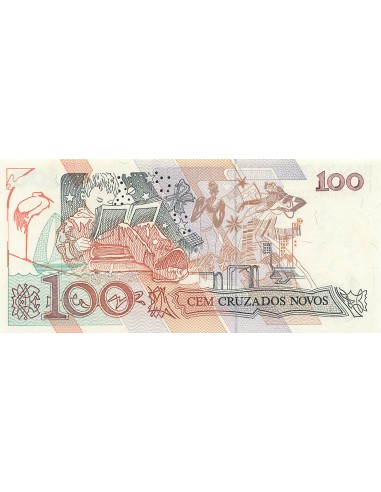 Brésil 100 Cruzeiros - ND (1990) - Remplacement - P.224 100 cruzeiros 1990