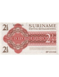 Suriname 2 1/2 Gulden - 1967 - Remplacement - P.117 2 2