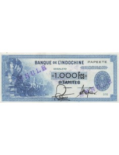 Tahiti 1000 Francs - ND (1943) - Annulé - P.18 1000 francs 1943